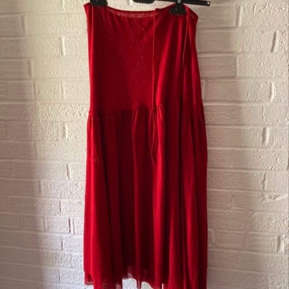 FUZZI  Wrap Red Maxi Skirt Size S - Picture 1 of 11